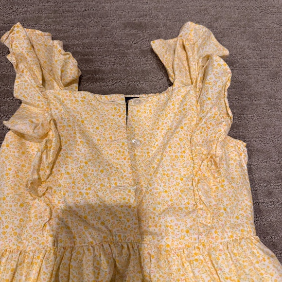Ralph Lauren Yellow Floral Girls Dress Size 8 - Picture 2 of 7